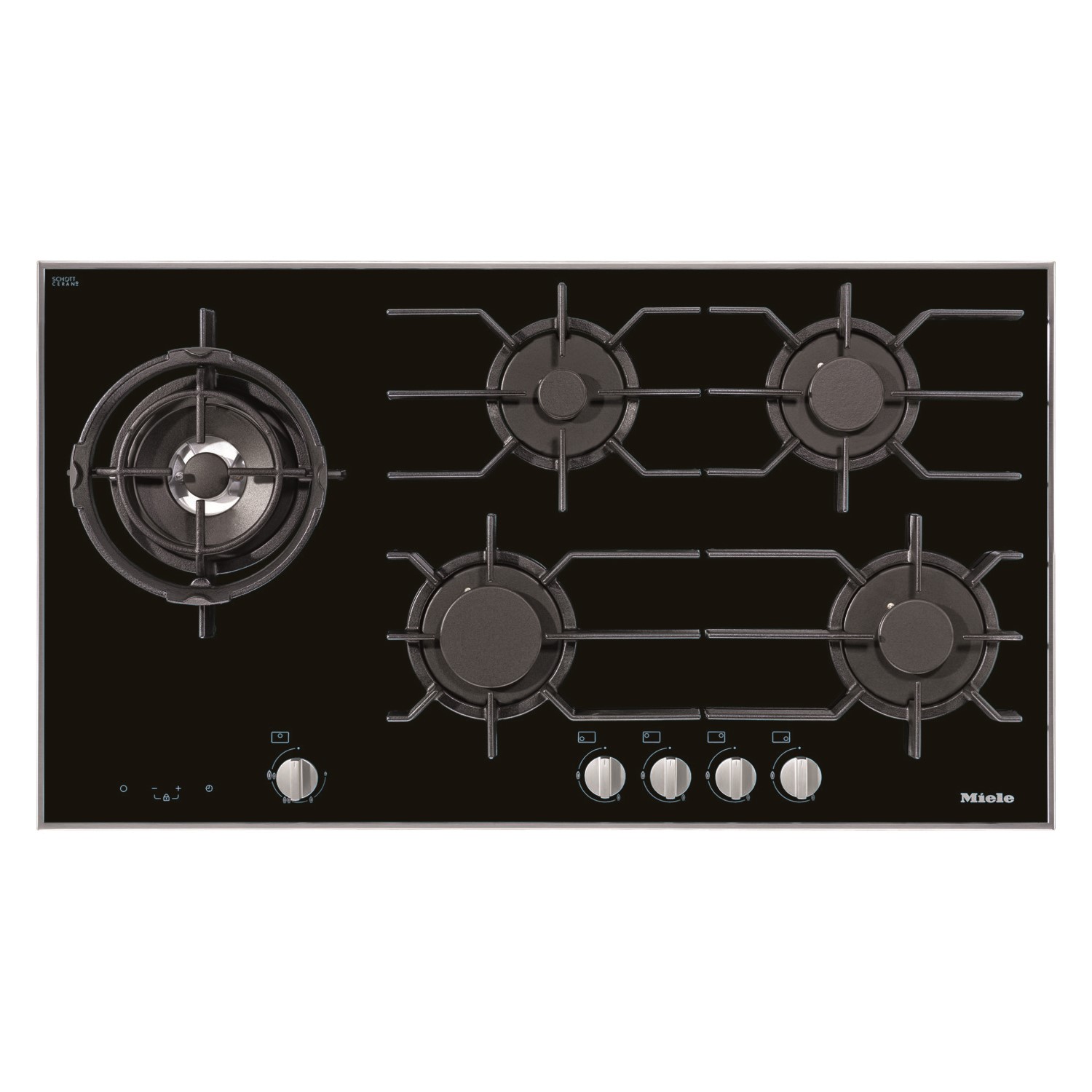 Miele 95cm Gas on Glass 5 Burner Hob - Black