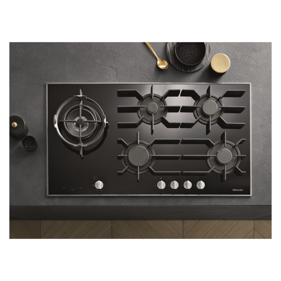 Miele KM30541 94cm Wide 5 Burner Gasonglass Hob Black BuyItDirect.ie