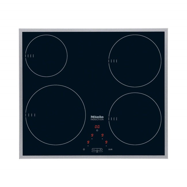 Miele KM6115 57cm 4 Zone Induction Hob with Stainless Steel Trim
