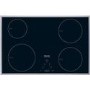 Miele PureLine KM6118 76cm Four Zone Induction Hob with Stainless Steel Trim - Black