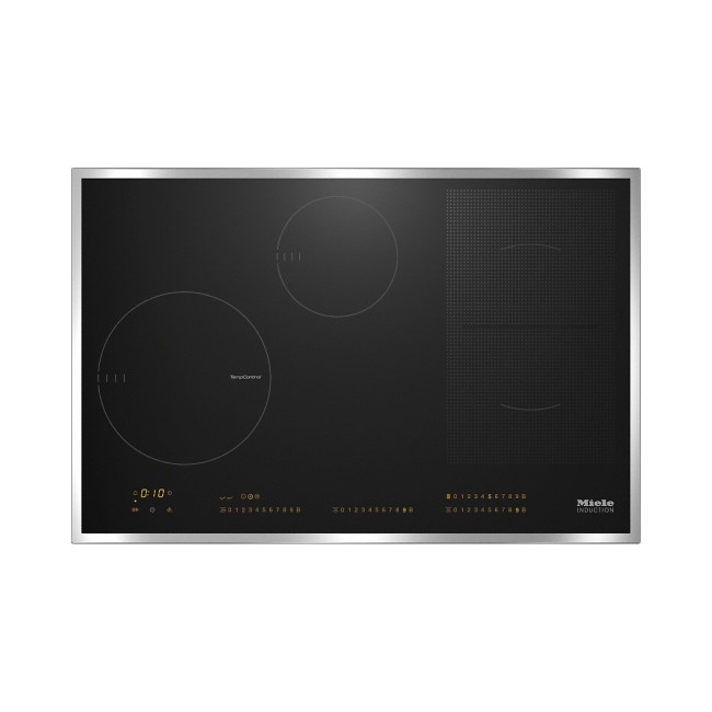 Miele KM6629 76.4cm Wide Four Zone Induction Hob With Two PowerFlex Zones And Stainless Steel Frame
