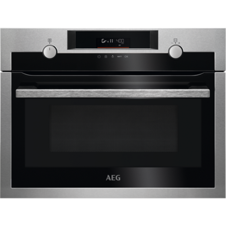 AEG 6000 Series Built-In 1000W Microwave with Grill - Stainless Steel