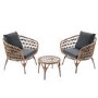 2 Seater Wicker Bistro Garden Set - Como