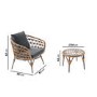 2 Seater Wicker Bistro Garden Set - Como