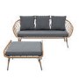 3 Seater Rattan Garden Sofa Set with Footstool - Como