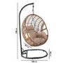 Wicker Garden Egg Swing Chair - Como