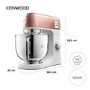 Kenwood KMX760API kMix Stand Mixer with 5L Bowl - Pink