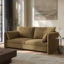 KNY001 Khaki Brown Chenille 3 Seater Sofa – Kennedy 