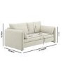 Beige Chenille 3 Seater Sofa – Kennedy
