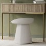 Cream Textured Fabric Dressing Table Stool - Koda