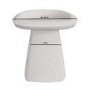 Cream Textured Fabric Swivel Dressing Table Stool - Koda