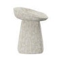 Cream Patterned Fabric Swivel Dressing Table Stool - Koda