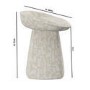 Cream Patterned Fabric Swivel Dressing Table Stool - Koda