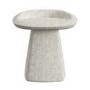 Cream Patterned Fabric Swivel Dressing Table Stool - Koda