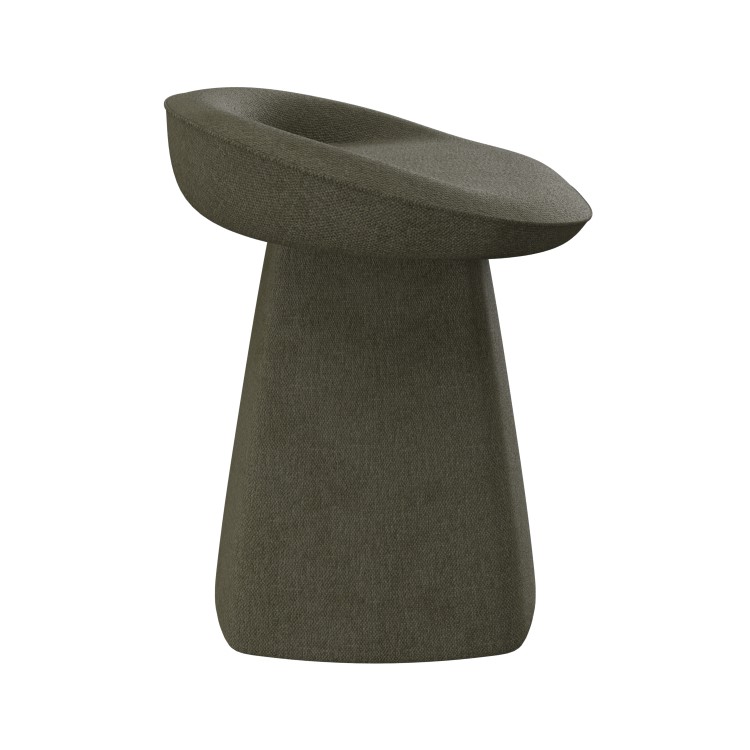 Green Chenille Swivel Dressing Table Stool - Koda