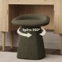Green Chenille Swivel Dressing Table Stool - Koda