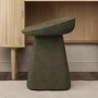 Green Chenille Swivel Dressing Table Stool - Koda