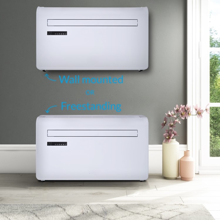 14000 BTU Wall Mounted All-In-One Smart Air Conditioner with Heat Pump - No Outdoor Unit Needed