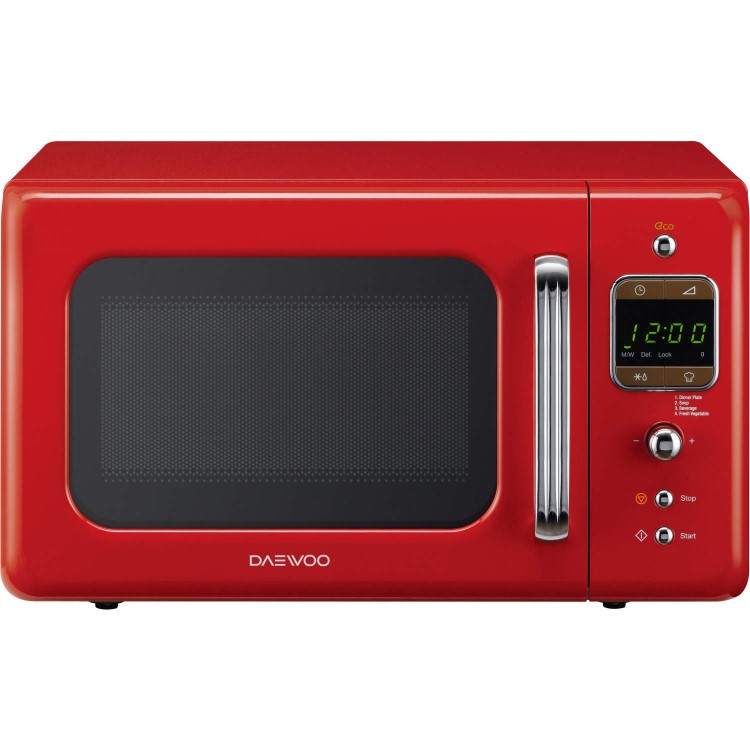 GRADE A2 - Daewoo KOR7LBKR 20L 800W Freestanding Microwave Oven Red