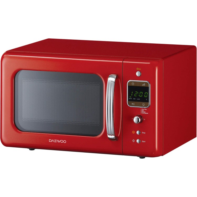GRADE A2 - Daewoo KOR7LBKR 20L 800W Freestanding Microwave Oven Red