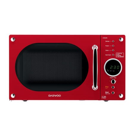 Daewoo Kor8a9rdr 23l 800w Retro Style Freestanding Microwave Oven Daewoo Kor8a9rdr 23l 800w Retro Style Freestanding Microwave Oven Red