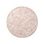 Gold Side Table with Pink Patterned Top - Kourtney