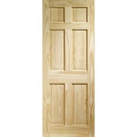 Internal Pine 6-Panel Georgian-Style Door - Unfinished - 1981 x 610 x 35mm - Colonial - XL Joinery