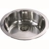 CDA Display Stainless Steel Single Round Bowl Sink