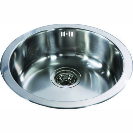 CDA Display Stainless Steel Single Round Bowl Sink