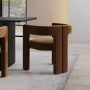 ONLY OPENED - Burnt Orange Luxury Upholstered Curved Tub Dining Chair - Kirra