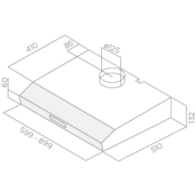 Refurbished Elica KREA-ST-60-SS 60cm Conventional Cooker Hood Stainless Steel