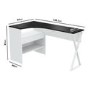 White L Shaped Desk with Storage Drawers - Karter