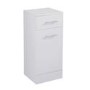 GRADE A1 - White Free Standing Laundry Basket Unit - 300mm Depth