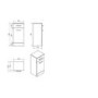 GRADE A1 - White Free Standing Laundry Basket Unit - 300mm Depth