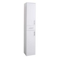 GRADE A1 - White Tall Boy Bathroom Cabinet Storage Unit - W350 x H1902mm
