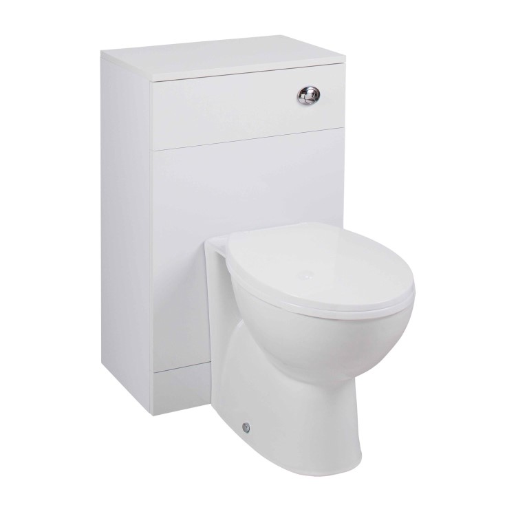 GRADE A1 - White Back to Wall WC Toilet Unit - Without Toilet - W500 x D330mm