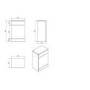 GRADE A1 - White Back to Wall WC Toilet Unit - Without Toilet - W500 x D330mm
