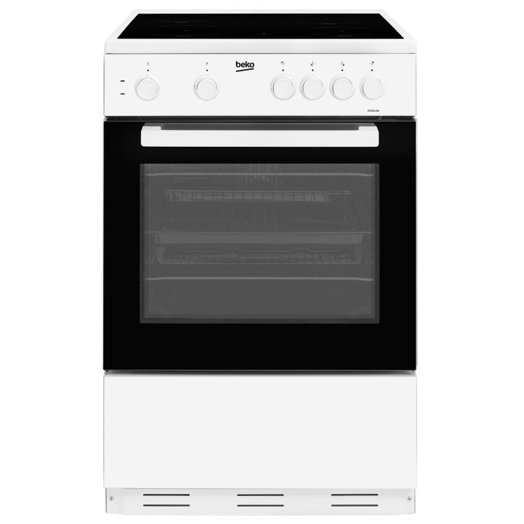 Beko KSC611W 60cm Single Oven Electric Cooker With Ceramic Hob - White