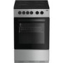 Beko KS530S 50cm Single Oven Electric Cooker With Sealed Plate Hob - Silver