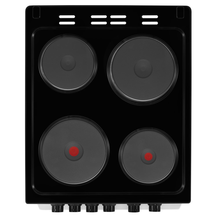 Beko KS530S 50cm Single Oven Electric Cooker With Sealed Plate Hob - Silver
