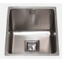Single Bowl Chrome Stainless Steel Square Strainer Kitchen Sink - CDA