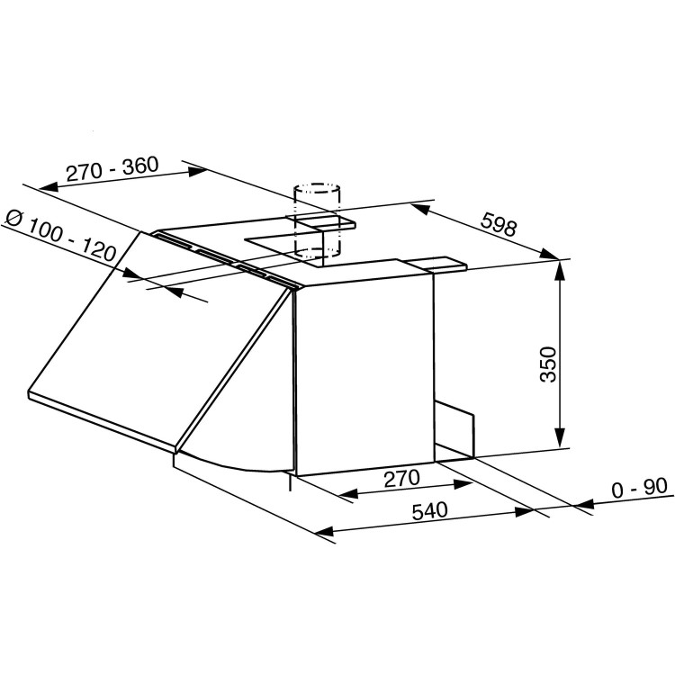 Smeg 60cm Integrated Cooker Hood - Silver
