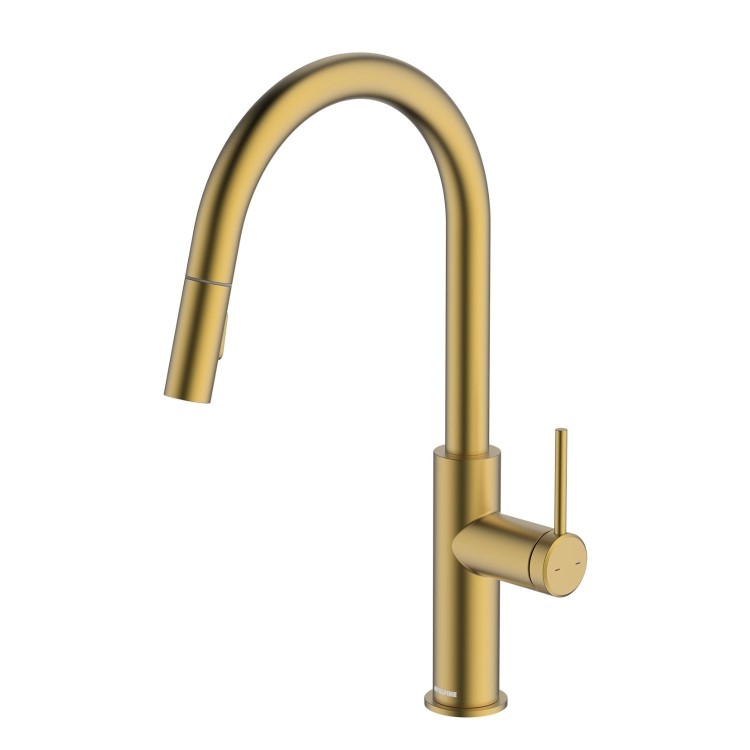 McAlpine Ness Dual Lever Kitchen Mixer Tap - Brass