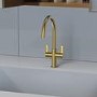 McAlpine Teviot Dual Lever Kitchen Mixer - Brass