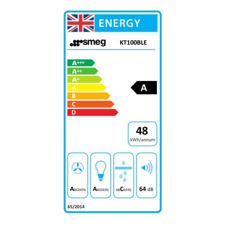 Smeg Victoria 100cm Chimney Cooker Hood - Black