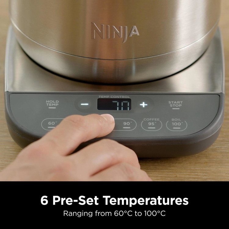 Refurbished Ninja 1.7L Perfect Temperature Kettle Stainless Steel