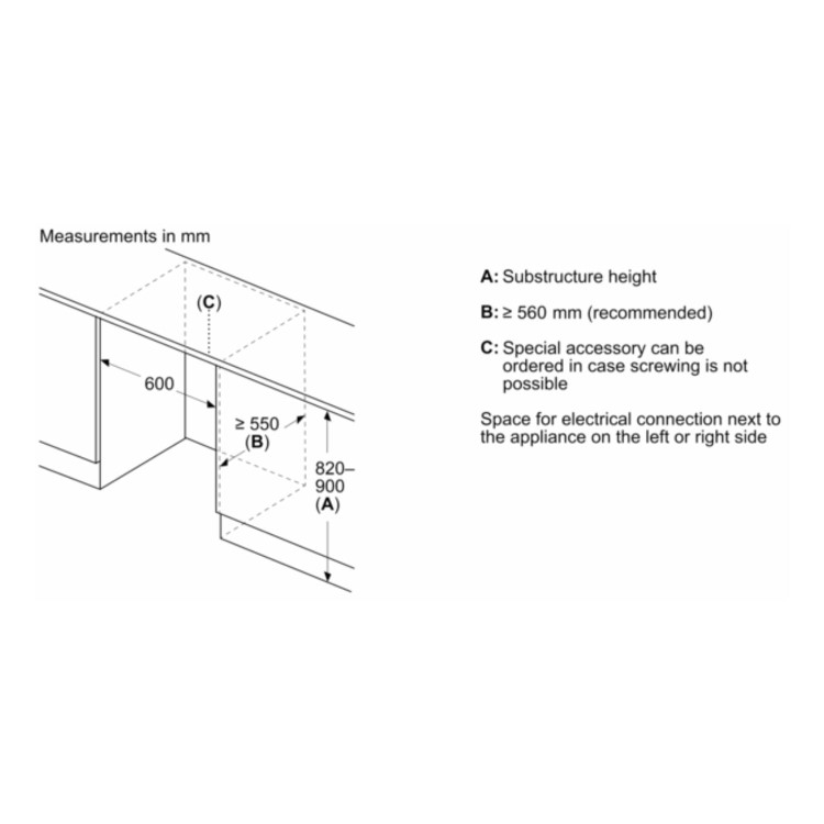 Neff N50 134 Litre Built Under Integrated Fridge