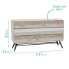 Kuta Modern Reclaimed Wood Storage Cupboard - Industrial Style