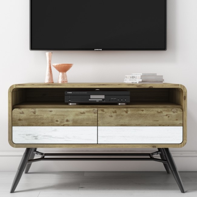 Kuta Reclaimed Wood TV Unit - Industrial Style TV's up to 36"