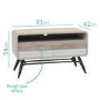 Kuta Reclaimed Wood TV Unit - Industrial Style TV's up to 36"
